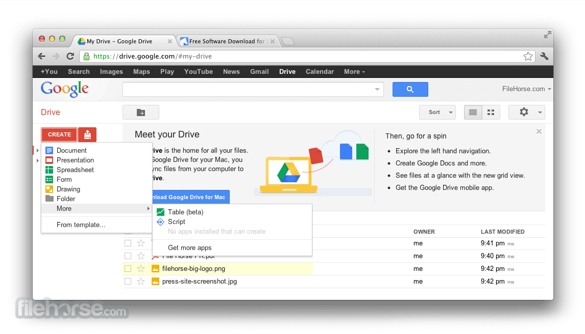 Google Drive Download Mac Version History